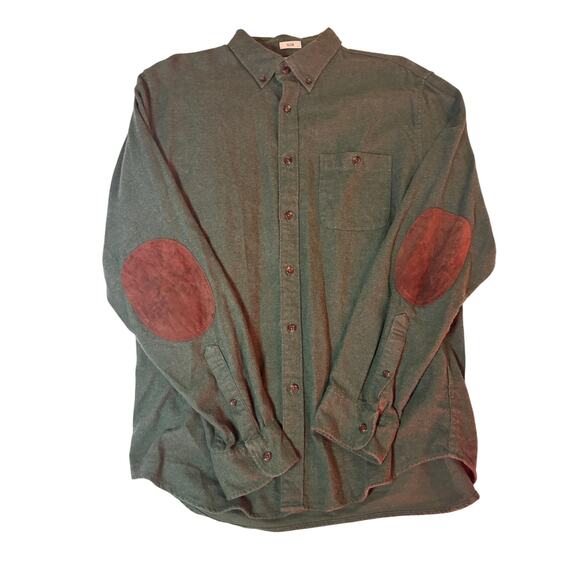 J Crew 100% cotton  slim large button up with elbow patches - Picture 4 of 5